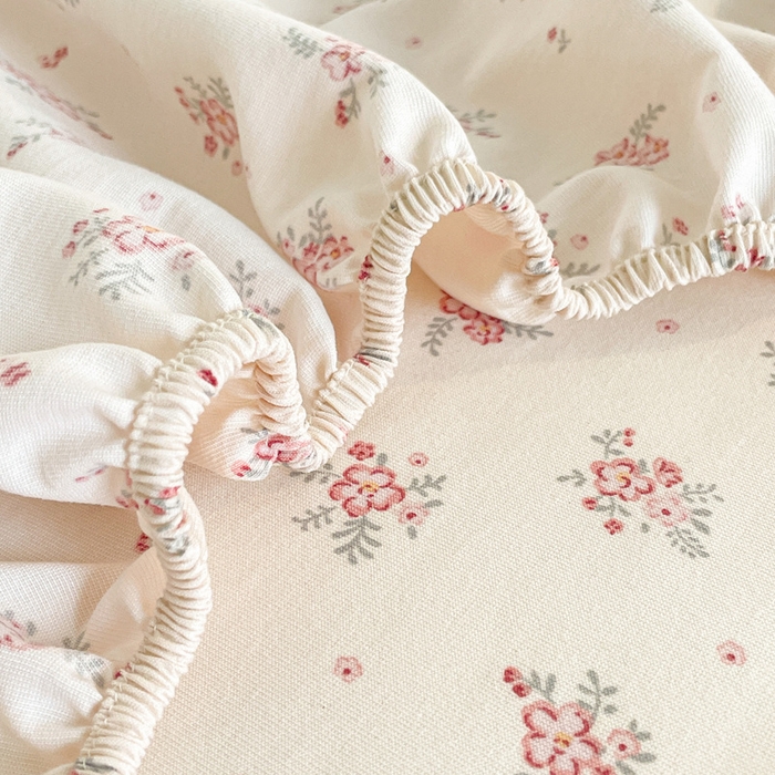 91家纺网 家纺一手货源 找家纺 （总）芯元素 2025新款针织双层纱印花床笠