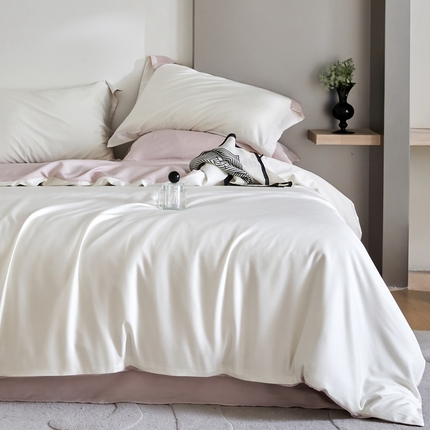 91家纺网 家纺一手货源 找家纺 （总）金奇达2025新款【可芙】-轻氧水光天丝棉四件套（标准号全网控价（折后券后）不低于238元）