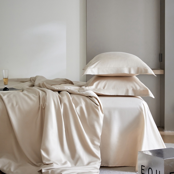 91家纺网 家纺一手货源 找家纺 金奇达2025新款【可芙】-轻氧水光天丝棉四件套（标准号全网控价（折后券后）不低于238元） 可芙-米茶