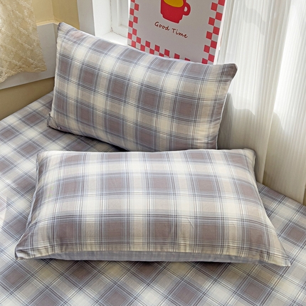 91家纺网 家纺一手货源 找家纺 （总）棉生活家纺 2025新款ins全棉小清新系列单品枕套