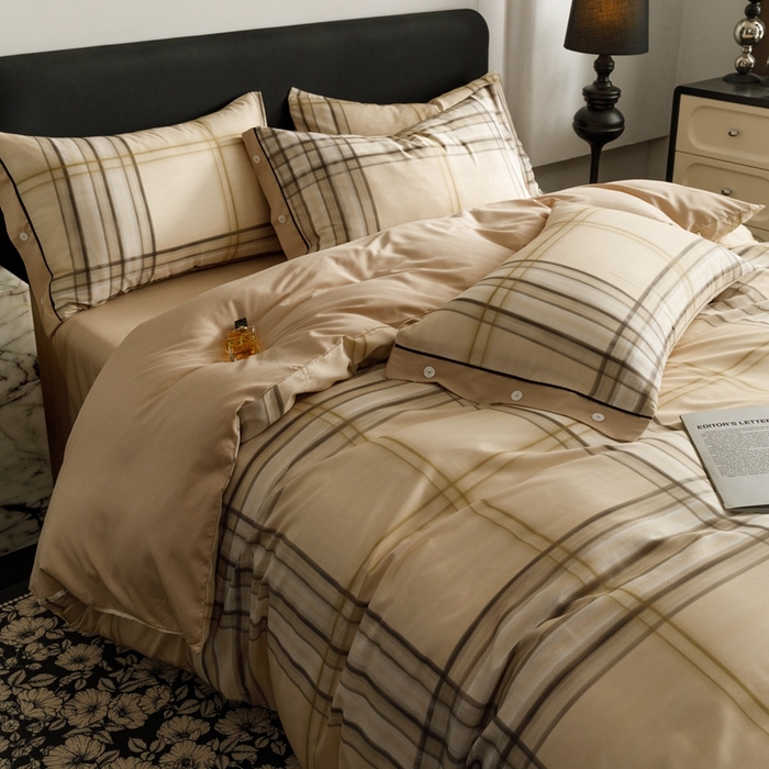 91家纺网 家纺一手货源 找家纺 金奇达2025新款【浮光半夏】-茧养莱赛尔四件套（标准号全网控价（折后券后）不低于258元） 伦纳德