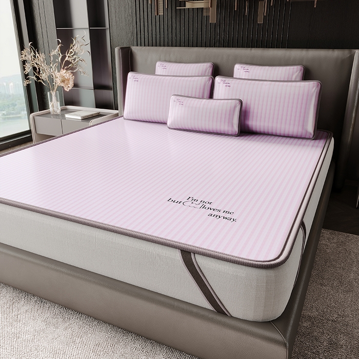 91家纺网 家纺一手货源 找家纺 （总）好眠好梦家纺 2025新款时尚条纹凉席