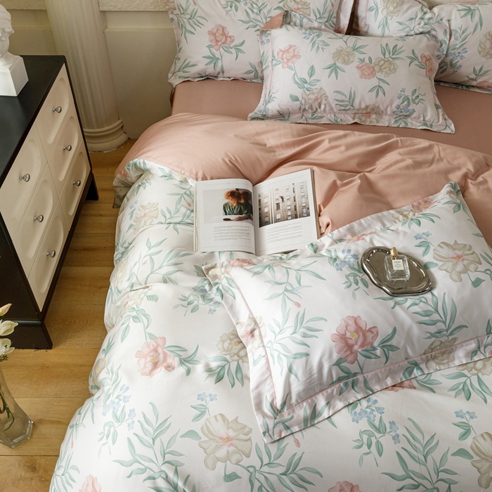 91家纺网 家纺一手货源 找家纺 金奇达2025新款【东方诗意】-轻氧水光莱赛尔（标准号全网控价（折后券后）不低于268） 谢莲花晨