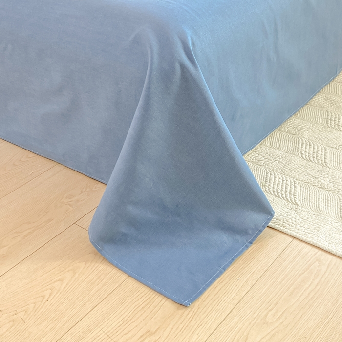 91家纺网 家纺一手货源 找家纺 米柳2025新款原棉老粗布凉席系列 海洋蓝