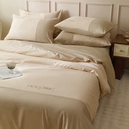 金奇达2025新款【黛拉】-茧养莱赛尔四件套（标准号全网控价（折后券后）不低于228元） 黛拉-云母咖