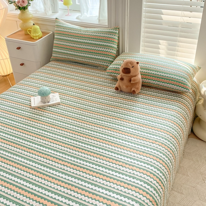 91家纺网 家纺一手货源 找家纺 米柳2025新款原棉老粗布凉席系列 雅梦静