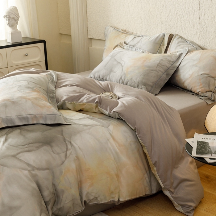 91家纺网 家纺一手货源 找家纺 金奇达2025新款【东方诗意】-轻氧水光莱赛尔（标准号全网控价（折后券后）不低于268） 曼得尔-灰