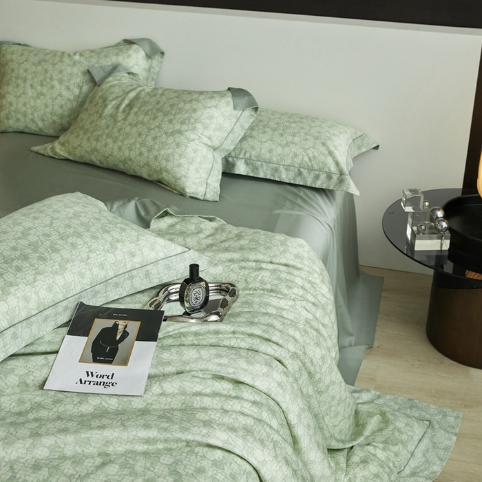 91家纺网 家纺一手货源 找家纺 金奇达2025新款【 巴赫之音】-茧养莱赛尔四件套（标准号全网控价（折后券后）不低于258元） 伊贝尔