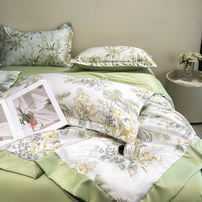 91家纺网 家纺一手货源 找家纺 （总）佳品居 2025新款直播水洗天丝夏被冰丝夏凉被空调被四件套