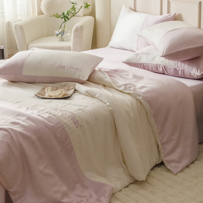 91家纺网 家纺一手货源 找家纺 金奇达2025新款【黛拉】-茧养莱赛尔四件套（标准号全网控价（折后券后）不低于228元） 黛拉-紫语