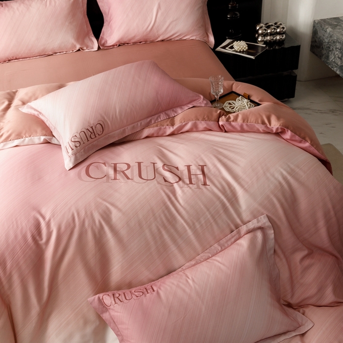 91家纺网 家纺一手货源 找家纺 金奇达2025新款【露娜】-轻氧水光天丝棉四件套（标准号全网控价（折后券后）不低于298元） 露娜-优雅粉