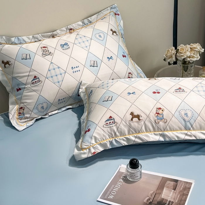 91家纺网 家纺一手货源 找家纺 佳品居 2025新款直播水洗天丝夏被冰丝夏凉被空调被四件套 熊先生