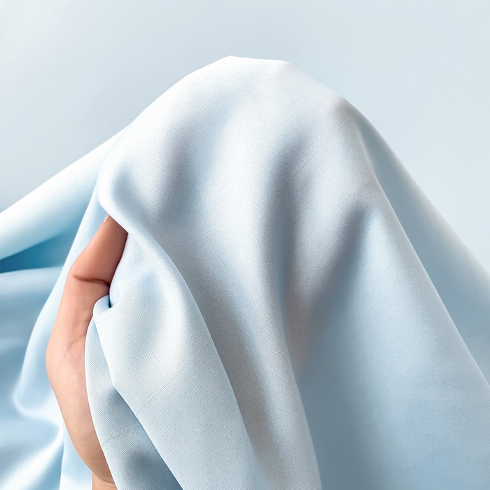 91家纺网 家纺一手货源 找家纺 纽缦家纺 2025新款纯色提花冰丝系列床单单件-单床单 复古蓝