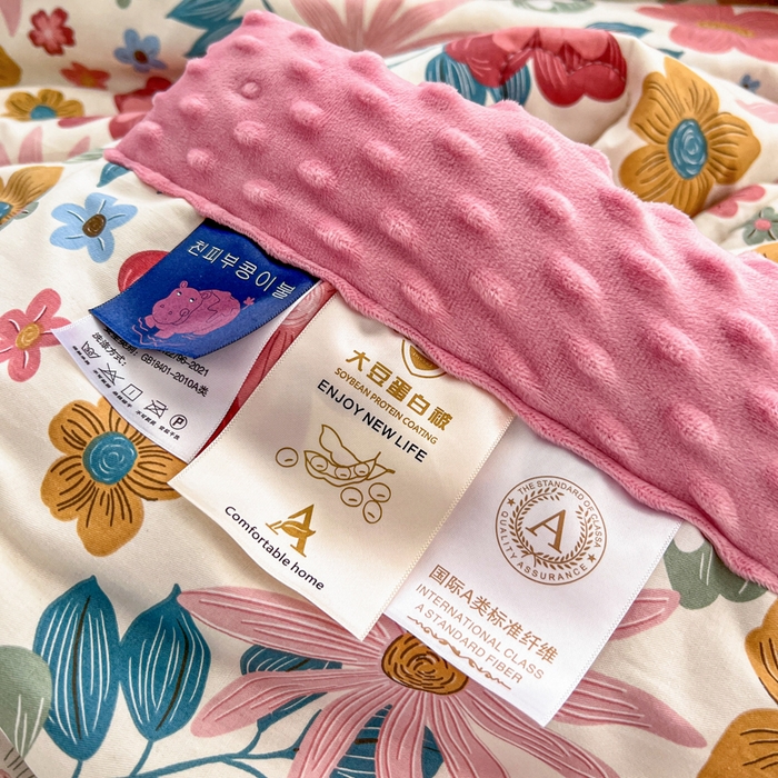 91家纺网 家纺一手货源 找家纺 总 宜梦家居【需要买家秀请联系老板】 2025新款A类纯棉婴儿绒豆豆被四季夏凉春秋被子冬被芯