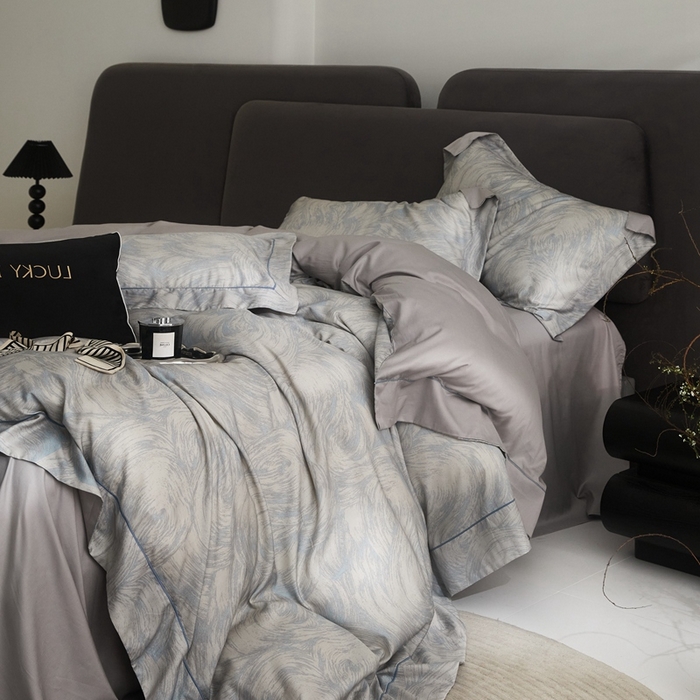 91家纺网 家纺一手货源 找家纺 金奇达2025新款【盛夏流年】-茧养莱赛尔四件套（标准号全网控价（折后券后）不低于258元） 圣戈尔