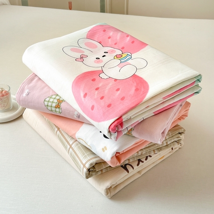 莱通2025新款原棉老粗布床单凉席床单枕套三件套【商家提供买家秀 】 叠拍图