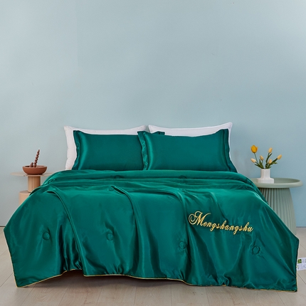 91家纺网 家纺一手货源 找家纺 梦尚舒 2025新款水洗真丝夏被冰丝空调被夏凉被子 白色-天丝夏被