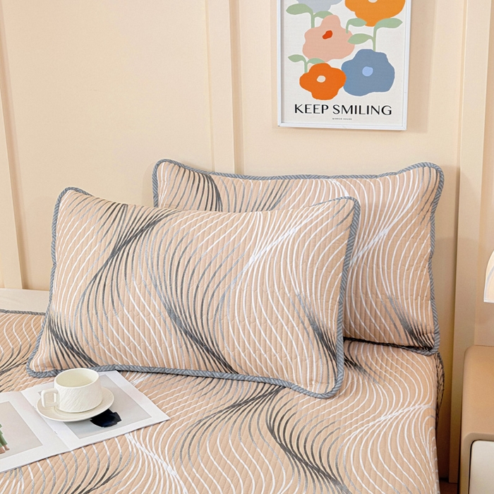 91家纺网 家纺一手货源 找家纺 情煊家纺 2025新款双面全棉夹棉枕套 青春告白