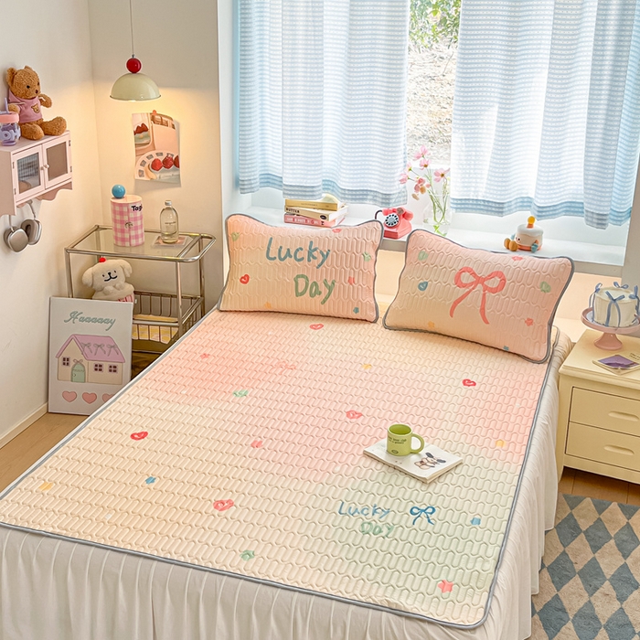 91家纺网 家纺一手货源 找家纺 川悦生活 2025新款大阪凉感丝凉席 香草夏日