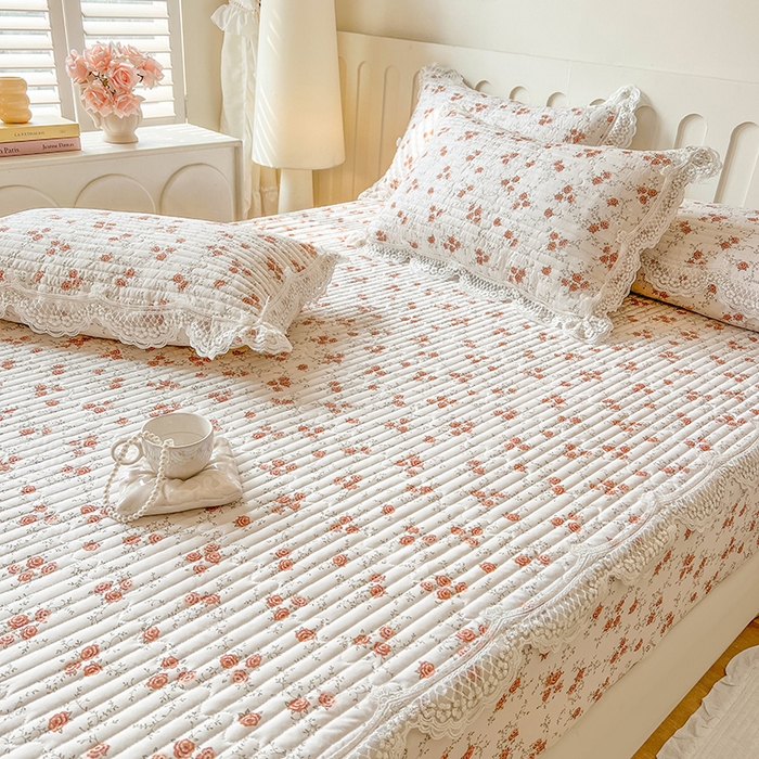 91家纺网 家纺一手货源 找家纺 麒豆豆 2025新款天丝印花床笠 花枝语