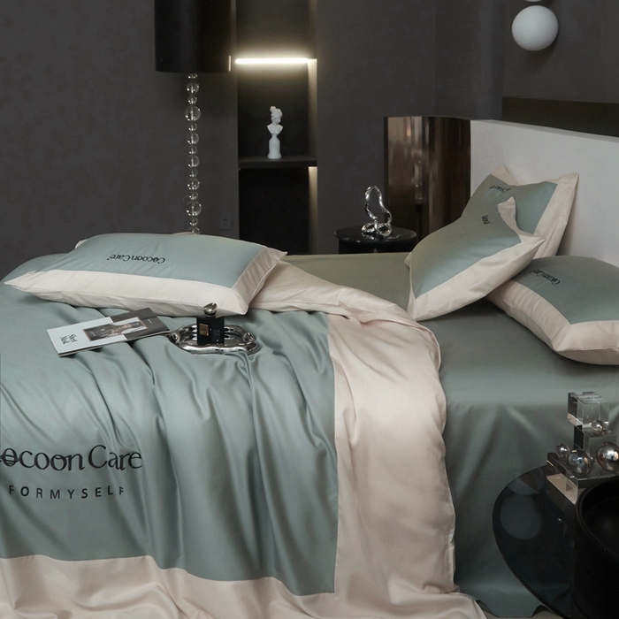 91家纺网 家纺一手货源 找家纺 金奇达2025新款【洛伊】-茧养莱赛尔四件套（标准号全网控价（折后券后）不低于258元） 洛伊-山川绿