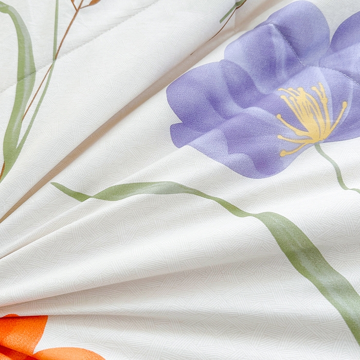 91家纺网 家纺一手货源 找家纺 欧夏家纺 2025新款里外全棉印花夏被100%新疆棉花 阑珊