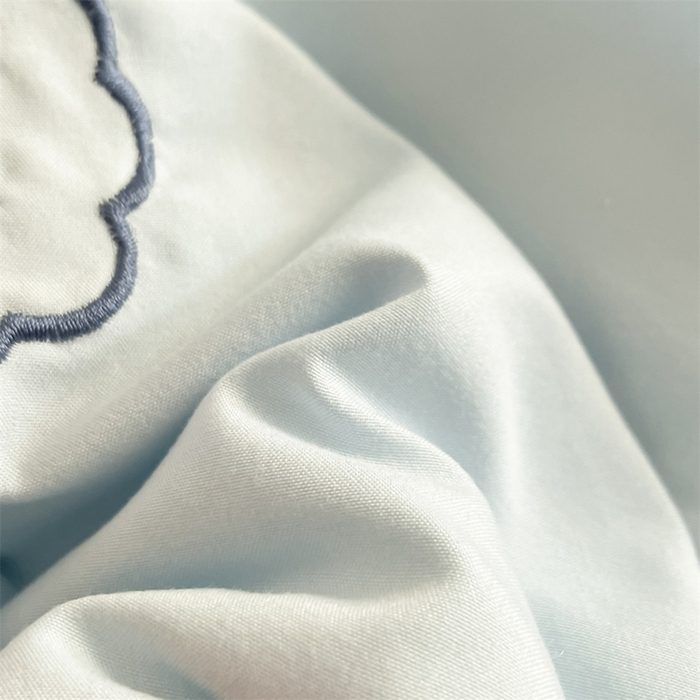 91家纺网 家纺一手货源 找家纺 盛秋家纺 2026新款A类水洗棉刺绣夏被 天空蓝云朵