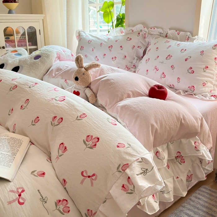 91家纺网 家纺一手货源 找家纺 （总）雨帆家纺2025新款水洗棉印花四件套