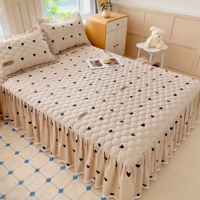 91家纺网 家纺一手货源 找家纺 情煊家纺 2025新款全棉印花小清新夹棉枕套 爱心