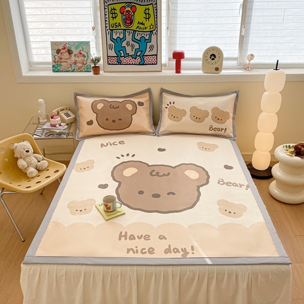 91家纺网 家纺一手货源 找家纺 （总）川悦生活 2025新款大版凉感冰丝席三件套