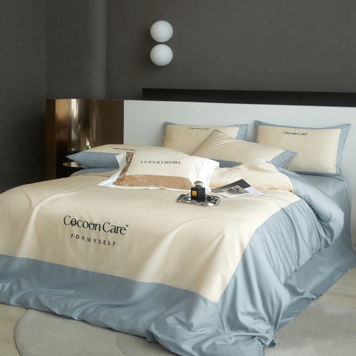 91家纺网 家纺一手货源 找家纺 金奇达2025新款【洛伊】-茧养莱赛尔四件套（标准号全网控价（折后券后）不低于258元） 洛伊-风铃兰