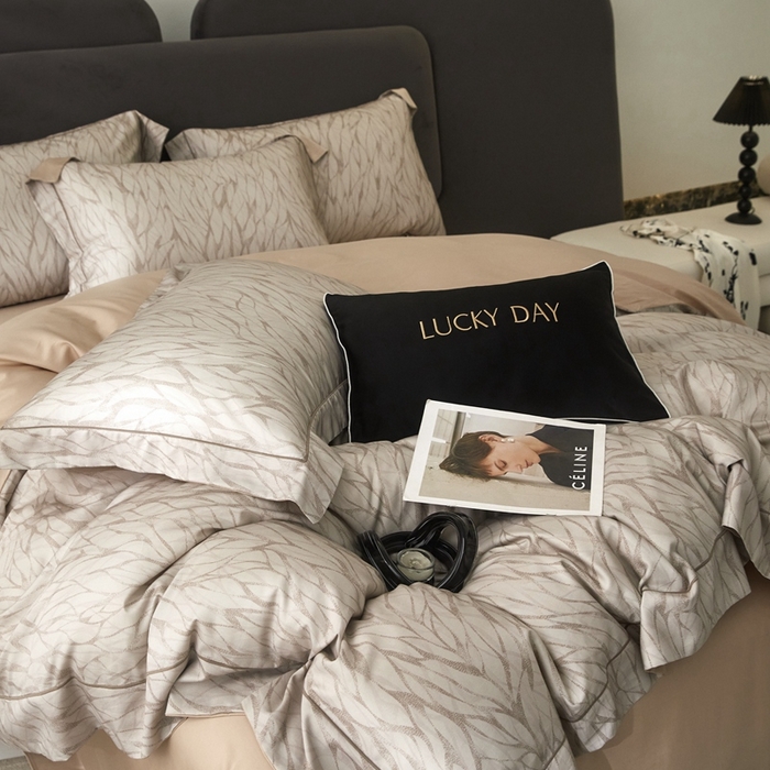 91家纺网 家纺一手货源 找家纺 金奇达2025新款【盛夏流年】-茧养莱赛尔四件套（标准号全网控价（折后券后）不低于258元） 梵高-贝拉金