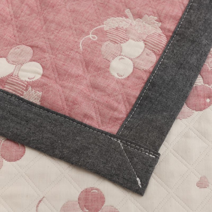 91家纺网 家纺一手货源 找家纺 九沐良品 2025新款A类全棉三层纱多功能毛巾被盖毯床单夏被 葡萄粉