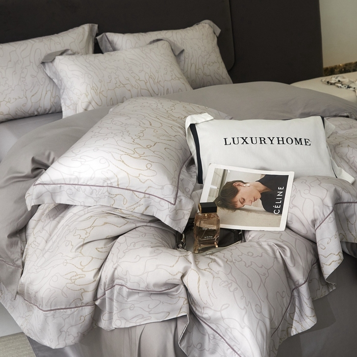 91家纺网 家纺一手货源 找家纺 金奇达2025新款【盛夏流年】-茧养莱赛尔四件套（标准号全网控价（折后券后）不低于258元） 尤克里里