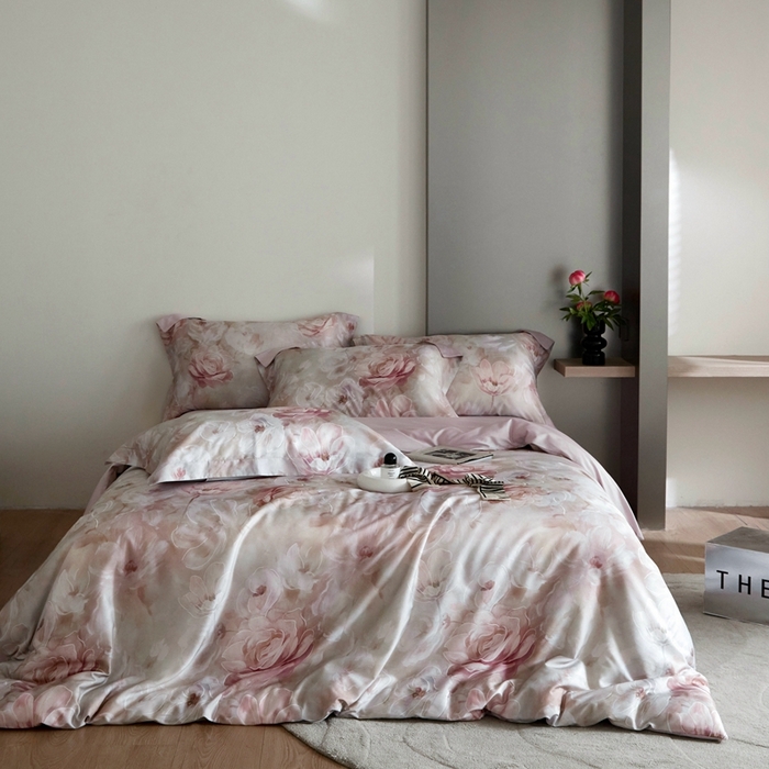 91家纺网 家纺一手货源 找家纺 金奇达2025新款【艺术花卉】-茧养莱赛尔四件套（标准号全网控价（折后券后）不低于228元） 丽娜