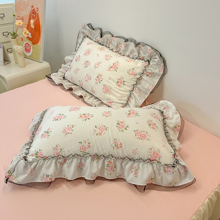 眠帛家居 2025新款A类皱皱纱蕾丝花边四件套 香溢
