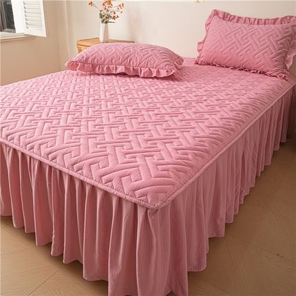 91家纺网 家纺一手货源 找家纺 （总）屹成家纺 2025新款水洗泡泡棉床裙