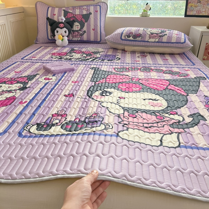 91家纺网 家纺一手货源 找家纺 金爱家 2025新款正版三丽鸥凉感乳胶凉席 购物库洛米