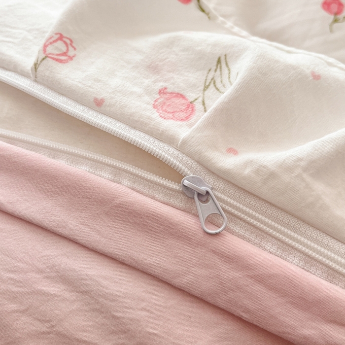 91家纺网 家纺一手货源 找家纺 雨帆家纺2025新款水洗棉印花四件套 花香四季