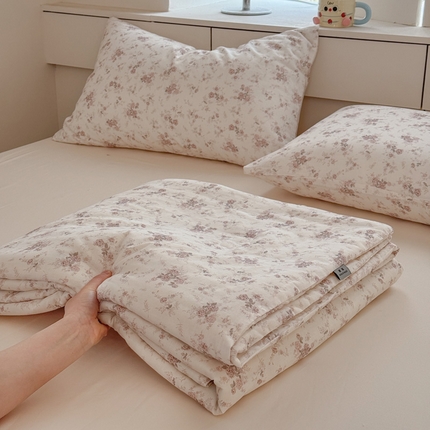 91家纺网 家纺一手货源 找家纺 莱登卡奴 2025新款A类全棉双层纱100%棉花芯夏被 知遇