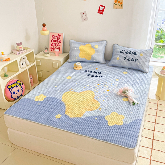 91家纺网 家纺一手货源 找家纺 川悦生活 2025新款大阪凉感丝凉席 星海