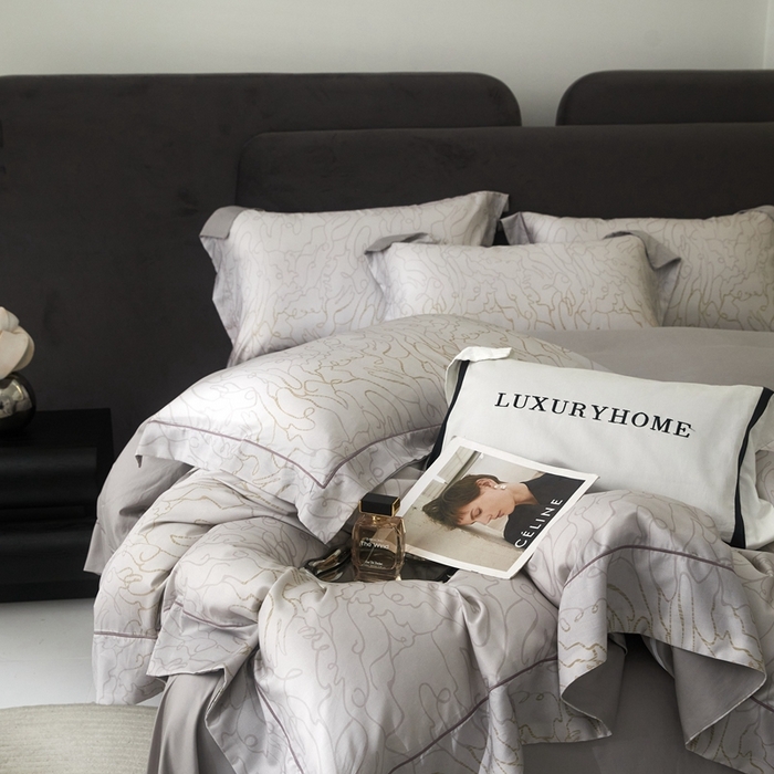 91家纺网 家纺一手货源 找家纺 金奇达2025新款【盛夏流年】-茧养莱赛尔四件套（标准号全网控价（折后券后）不低于258元） 尤克里里