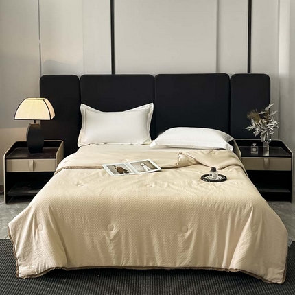 91家纺网 家纺一手货源 找家纺 （总）鑫琪莱 2025新款提花花边大豆夏被夏凉被空调被