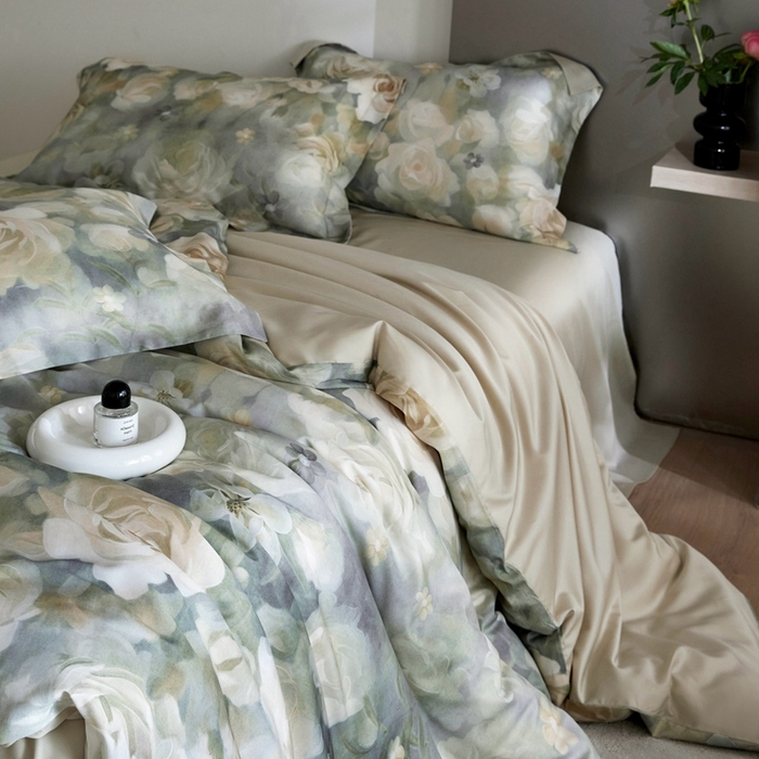 91家纺网 家纺一手货源 找家纺 金奇达2025新款【艺术花卉】-茧养莱赛尔四件套（标准号全网控价（折后券后）不低于228元） 清染