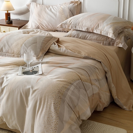 金奇达2025新款【休闲午后】-轻氧水光莱赛尔四件套（标准号全网控价（折后券后）不低于258） 流金岁月