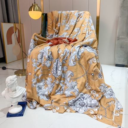 棉生活家纺 2025新款春夏莫代尔天丝夏被 辉煌时刻-桔