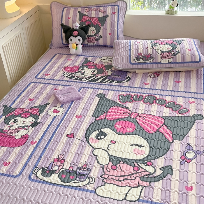 91家纺网 家纺一手货源 找家纺 金爱家 2025新款正版三丽鸥凉感乳胶凉席 购物库洛米