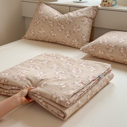 莱登卡奴 2025新款A类全棉双层纱100%棉花芯夏被 花曲