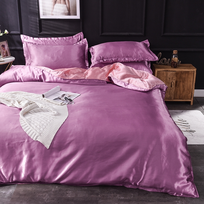 91家纺网 家纺一手货源 找家纺 经年 2025年特价款丝绸水洗冰丝四件套-四件套 直播爆款 豆沙玉色