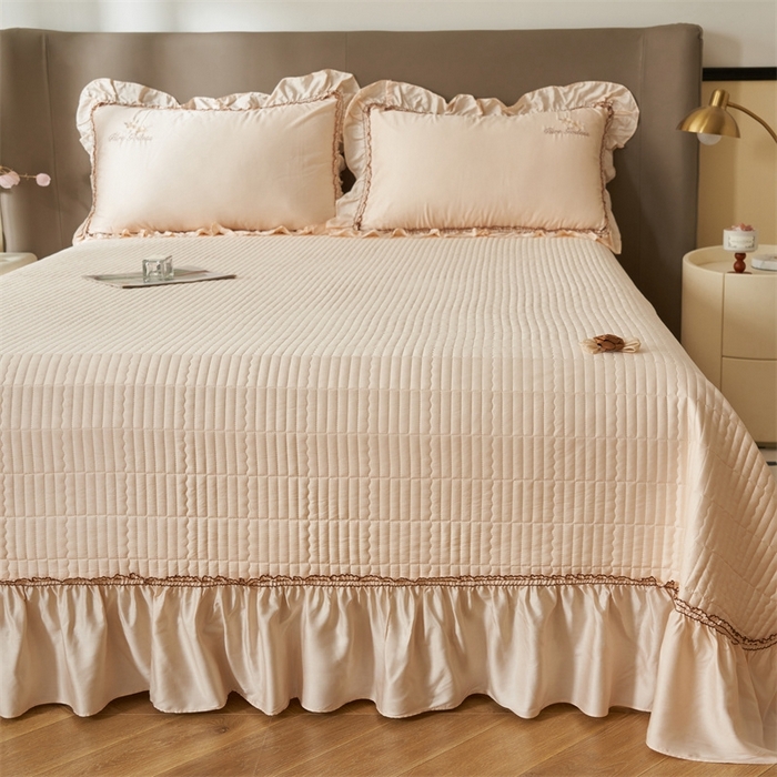 91家纺网 家纺一手货源 找家纺 恒爱家纺  2025新款莫代尔柔情似水多功能夏被床盖四件套			 			 美人玉